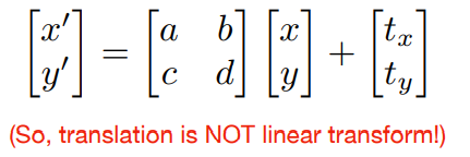 平移变换不是线性变换